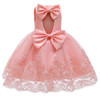 2020 Summer Pink Girls Dress Bow Baby Girl 1 Year Birthday Dress Flower Girl Party Tutu Princess Dress Children vestido infantil