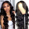 Body Wave HD Lace Frontal Wigs For Women Peruvian Body Wave Human Hair Wigs 150% Density ISEE HAIR Transparent Lace Front Wigs