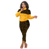 Women Leopard Print Two Piece Set
