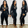 Women Leopard Print Splice Two Piece Set