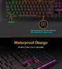 Wired Gaming Keyboard Mechanical Feeling Backlit Keyboards USB 104 Keycaps Russian Keyboard Waterproof Computer Game Keyboards