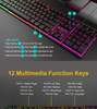 Wired Gaming Keyboard Mechanical Feeling Backlit Keyboards USB 104 Keycaps Russian Keyboard Waterproof Computer Game Keyboards