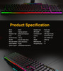 Wired Gaming Keyboard Mechanical Feeling Backlit Keyboards USB 104 Keycaps Russian Keyboard Waterproof Computer Game Keyboards