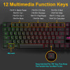Wired Gaming Keyboard Mechanical Feeling Backlit Keyboards USB 104 Keycaps Russian Keyboard Waterproof Computer Game Keyboards
