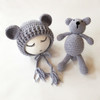Newborn Baby Hats & Bear