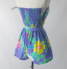 Vintage 80s Purple Floral Romper / Playsuit S