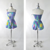 Vintage 80s Purple Floral Romper / Playsuit S