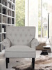 Century Modern Linen Upholstered Chair Century Modern Linen Upholstered Chair