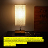 LED Linen USB Table and Desk Lamp