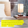 LED Linen USB Table and Desk Lamp