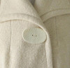 Vintage 60's Cream Big Button Bell Sleeve Mod Coat / Jacket M