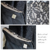 Vintage 60's 50's Black Tiered Lace & Satin Party Dress S