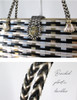 Vintage 60's 60's Metal & Plastic Woven Handbag Basket Bag