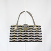 Vintage 60's 60's Metal & Plastic Woven Handbag Basket Bag