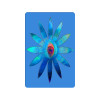 Bluish Eye Flower Doormat 24"x16"