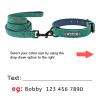 Custom Leather Personalized Pet Tag Collar Leash Lead Small Medium Large Dogs