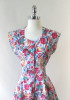 Vintage 90's Floral Button Up Mini Dress