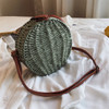 Women Rattan Round Straw Handmade Woven Cross Body Circle Bohemia Handbag Bali Box