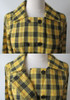 Vintage 60's Yellow Tartan Plaid Day Dress M