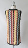 Vintage 60's Style Missoni Zig Zag Knit Mini Shift Dress & Scarf L