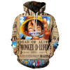 One Piece Monkey D. Luffy Dead or Alive Poster Hoodie