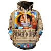 One Piece Monkey D. Luffy Dead or Alive Poster Hoodie