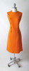 Vintage 60's MOD A Line Orange Dress L