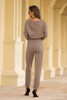 Women Long Sleeve High Waist Jumpsuit