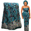 Bestway New African Lace Fabric 2021 Nigerian Women Party Luxury Multicolor Sequins Embroidery 5 Yards French Tulle Lace Fabric