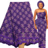 Bestway African Swiss Voile Lace Fabric 5 Yards with Million Stones