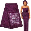 High Quality African Sequins Embroidery French lace 5 Yards Free Shipping