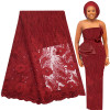 burgundy lace fabric french lace fabric  5 yards for women