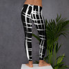 Amila Claws Print White on Black Geometric Design Leggings