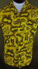 Vintage Prince Kuhio Yellow Hibiscus Hula Girl Tiki Hawaiian Shirt - Medium