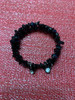 Black stone and crystal bracelet