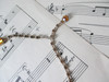 Vintage Emerald Cut Amber Rhinestone Necklace
