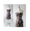 Vintage 50's Hawaiian Tribal Leaf Sarong Dress M