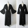 Vintage 70's Black Rhinestone Palazzo Pants Jumpsuit M L