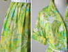 Vintage 50's Abstract Floral Full Skirt Shirtwaist Day Dress 48 37 XL XXL