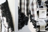 Vintage Ozbeck Victorian Gothic Lace Black White Gingham Plaid Jacket M