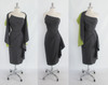 z Vintage 50's Atomic Gray Hawaiian Surfriders Sarong Dress Shawl Wrap M