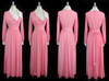 Vintage 70's Estevez Eva Gabor Pink Maxi Cocktail Dress Evening Gown L