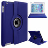 360 Degree Rotating Stand PU Leather Case Cover for Apple iPad2 iPad3 iPad4 Rose red