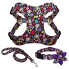 French Bulldog Harness Leash And Collar Set Printed No Pull Dog Harness Vest Leash Collar Set For Small Medium Large Dogs