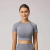 MEND Seamless VELOCITY Cropped Tee - Grey