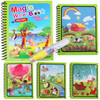 Montessori Coloring Book Doodle & Magic Pen Painting Drawing Board For Kids Toys Magic Water Drawing Book Birthday Gift