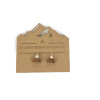 Walnut hardwood single peak hand painted mountain earrings