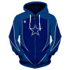 3d arrow casual zipper hoodie
