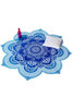 Large Round Lotus Flower Mandala Tapestry