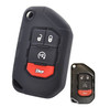 Silicone 4 Button Flip Switchblade Key Fob Remote Cover Case Skin Jacket for 2018 and newer Jeep Wrangler [SKU: JPS4A]